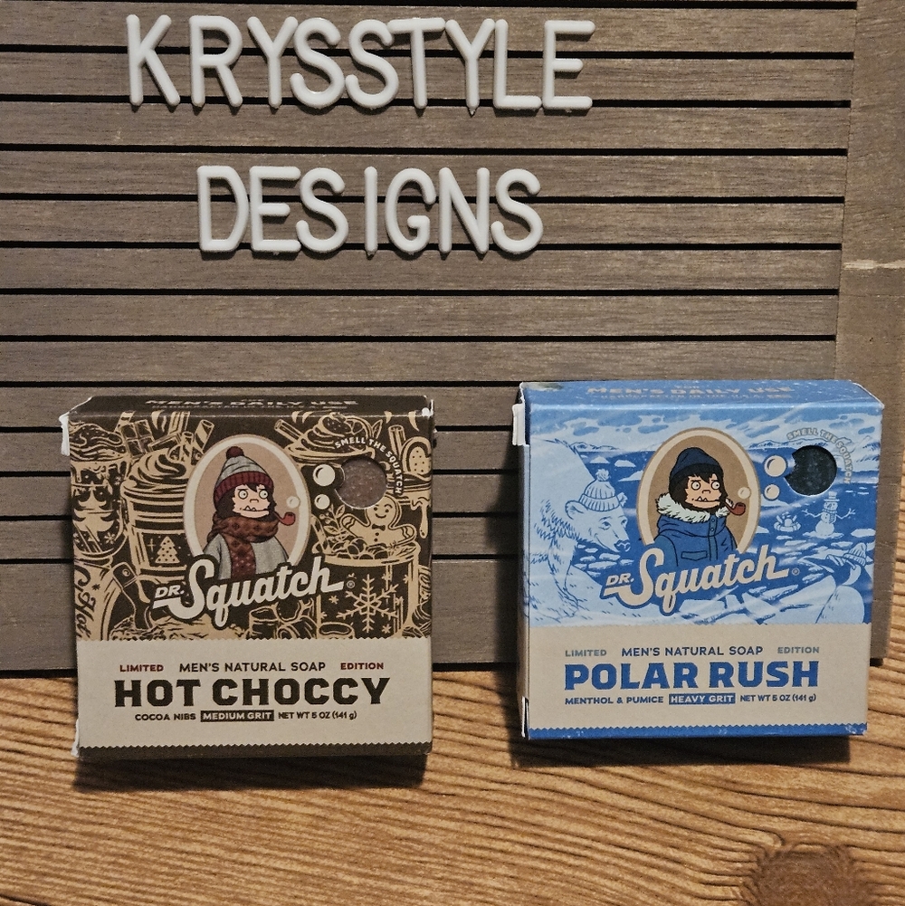Dr Squatch Natural Soap Bars Hot Choccy Polar Rush